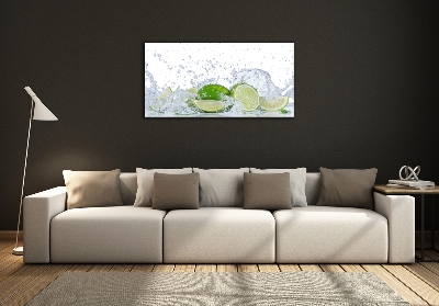 Wall art on glass Lime and water