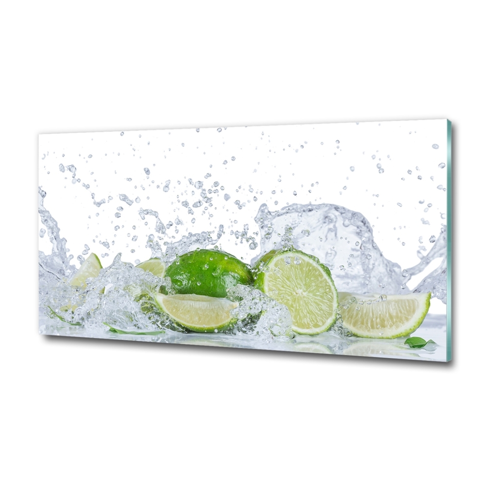 Wall art on glass Lime and water