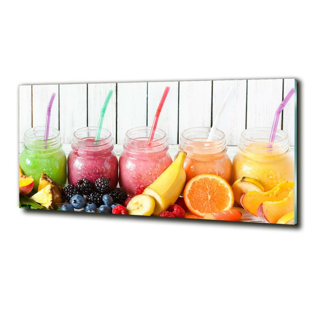 Glass wall art Fruit cocktails