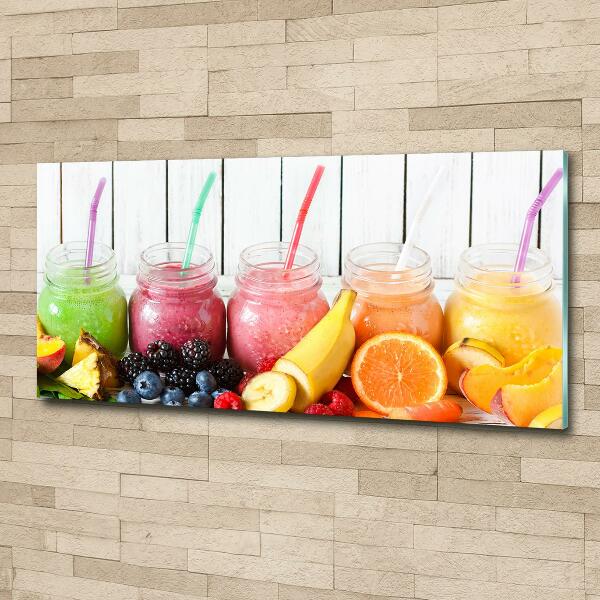 Glass wall art Fruit cocktails