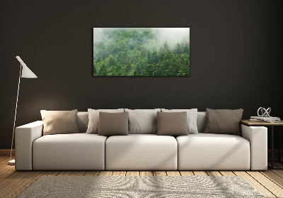 Glass wall art Mysterious forest