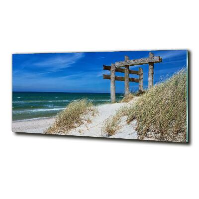 Glass wall art Coastal dunes