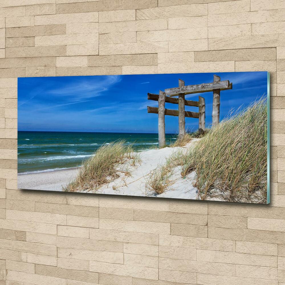 Glass wall art Coastal dunes