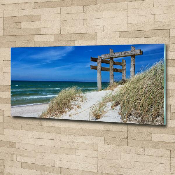 Glass wall art Coastal dunes