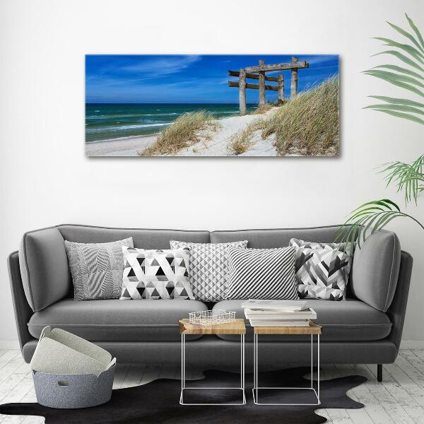 Glass wall art Coastal dunes