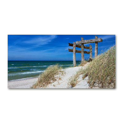 Glass wall art Coastal dunes