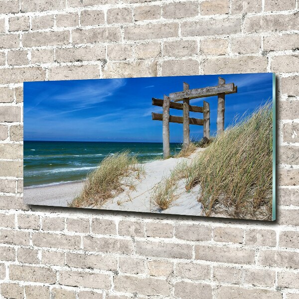 Glass wall art Coastal dunes