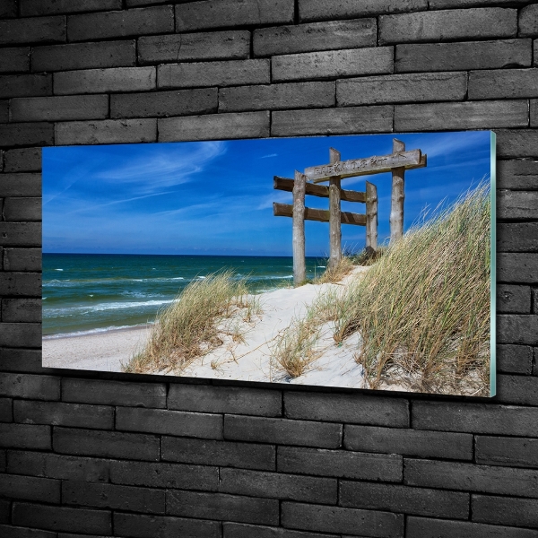 Glass wall art Coastal dunes