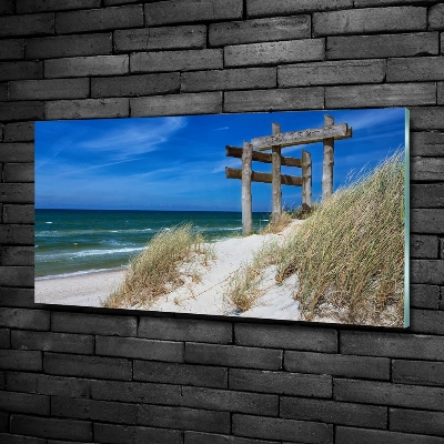 Glass wall art Coastal dunes