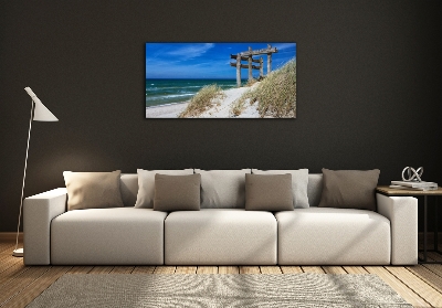 Glass wall art Coastal dunes