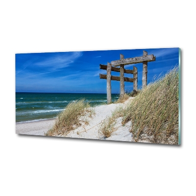 Glass wall art Coastal dunes