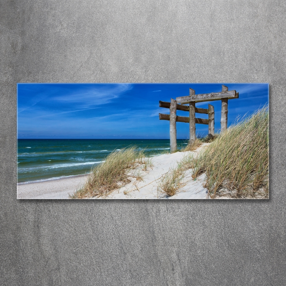 Glass wall art Coastal dunes