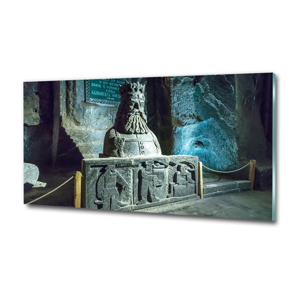 Photo printed on glass Salt mine