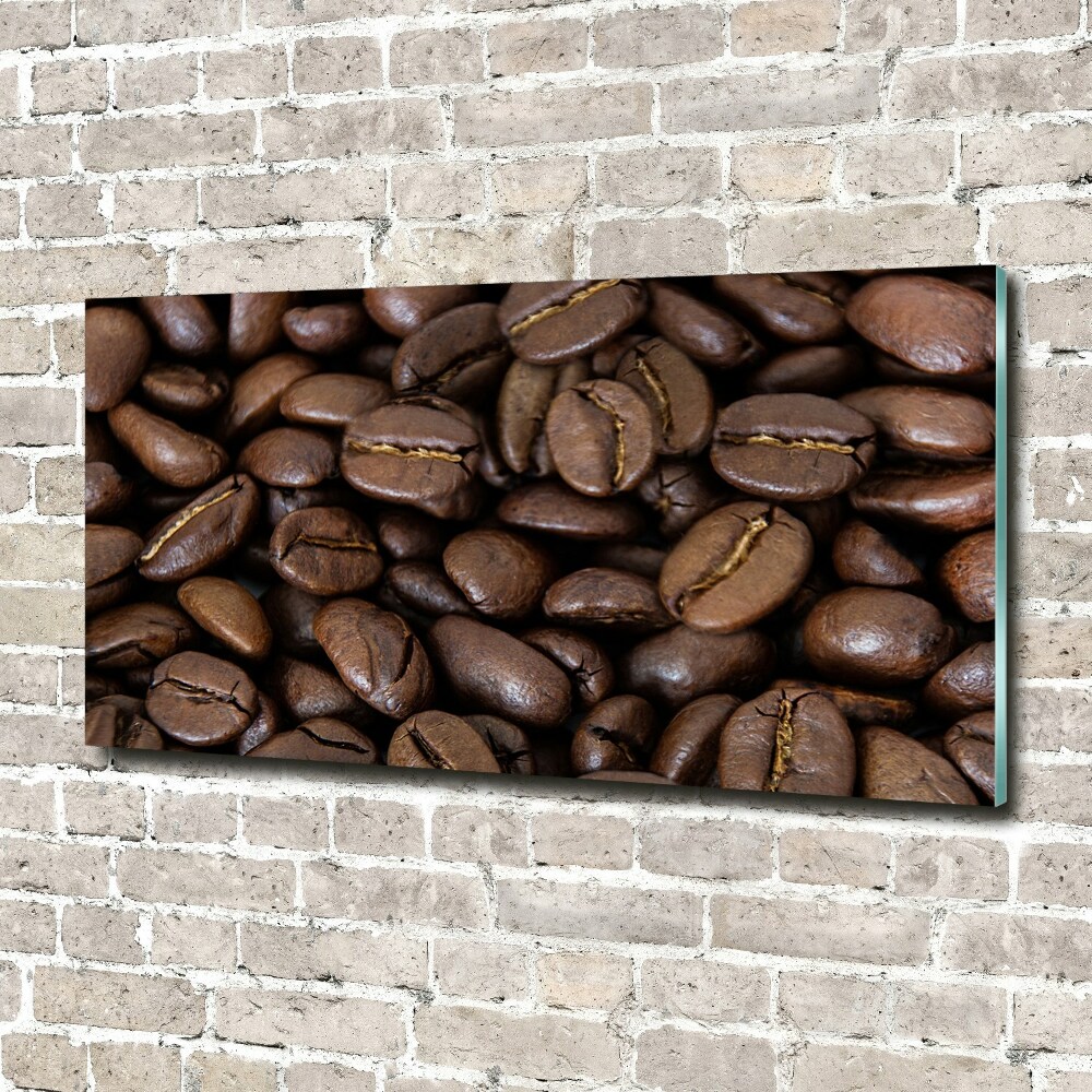 Wall art on glass Coffee beans