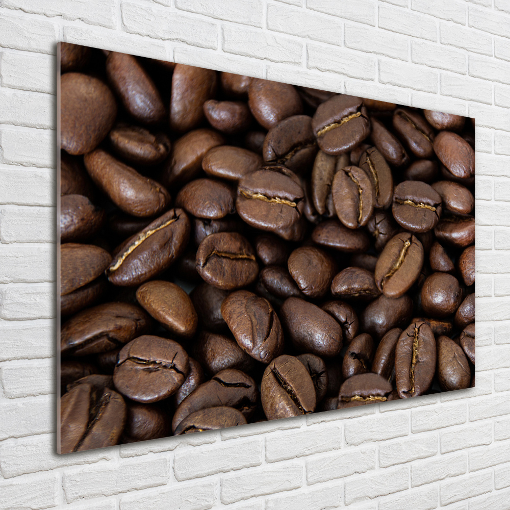 Wall art on glass Coffee beans