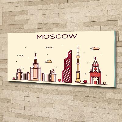 Glass art print Moscow buildings