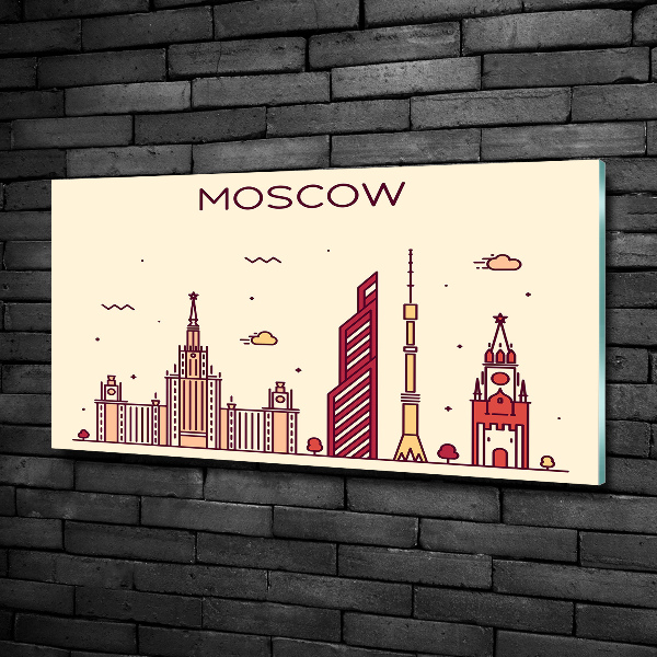 Glass art print Moscow buildings