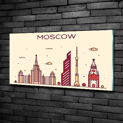 Glass art print Moscow buildings