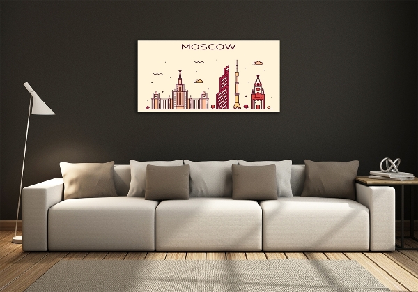 Glass art print Moscow buildings