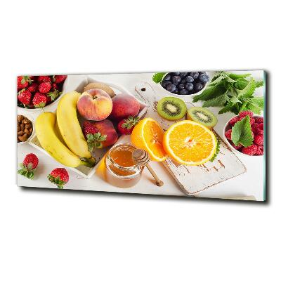 Wall art on glass Fruit and honey