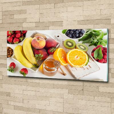 Wall art on glass Fruit and honey