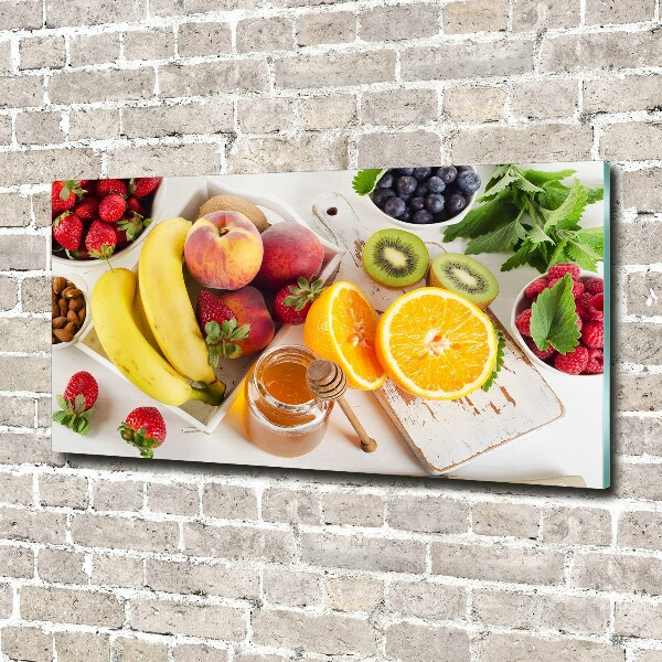 Wall art on glass Fruit and honey