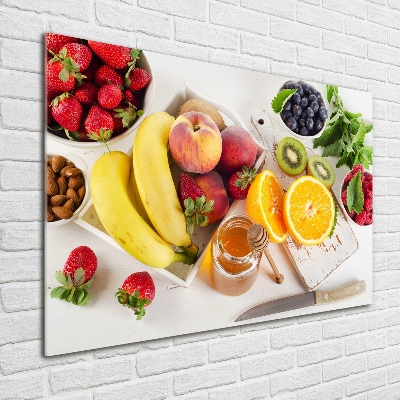 Wall art on glass Fruit and honey