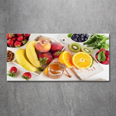 Wall art on glass Fruit and honey