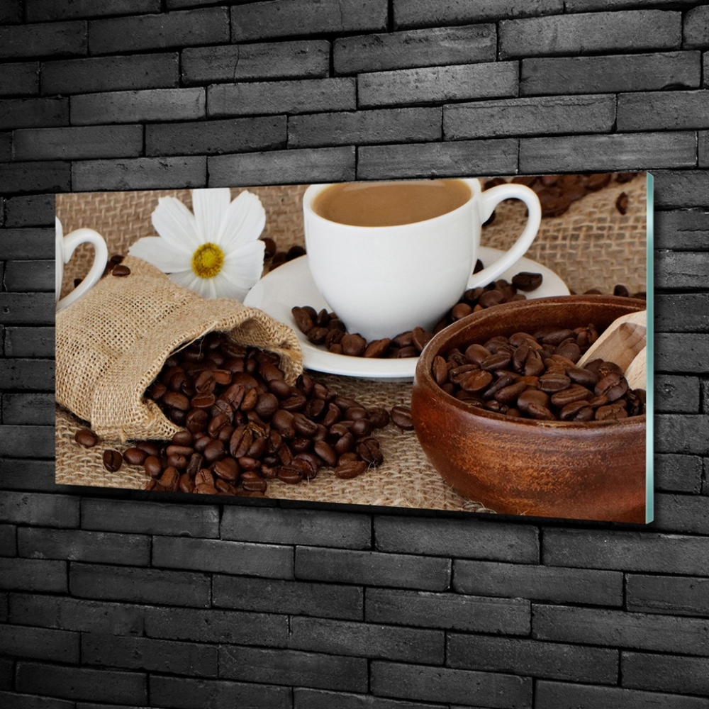 Glass art print Coffee with milk