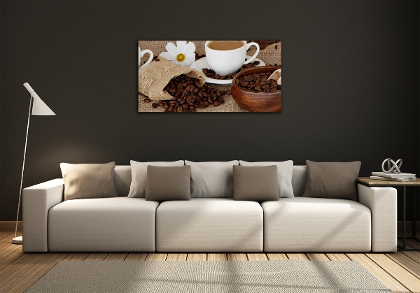 Glass art print Coffee with milk