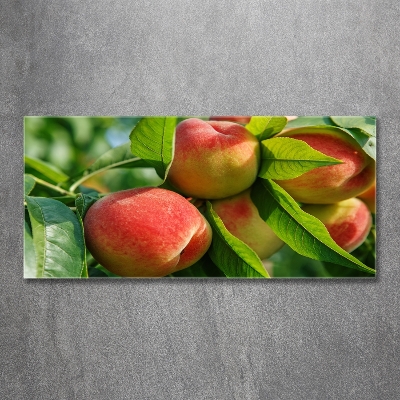 Glass art print Peaches