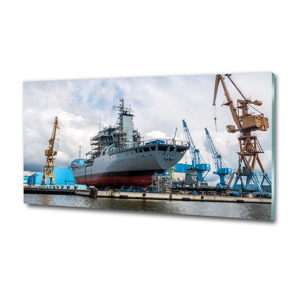 Glass art print Shipyard shipyard