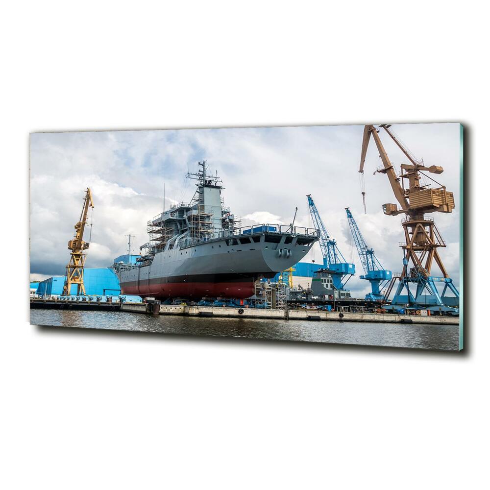 Glass art print Shipyard shipyard