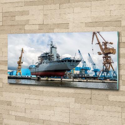 Glass art print Shipyard shipyard