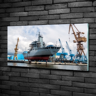 Glass art print Shipyard shipyard