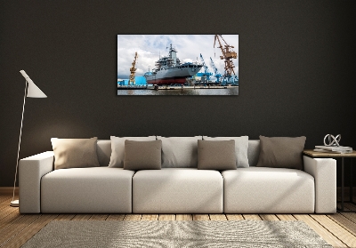 Glass art print Shipyard shipyard