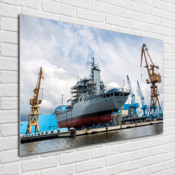 Glass art print Shipyard shipyard