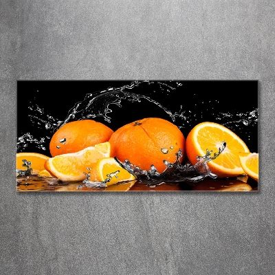 Glass art print Oranges and water