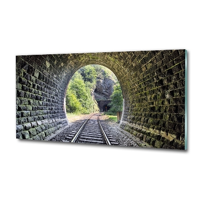 Photo printed on glass Railway tunnel