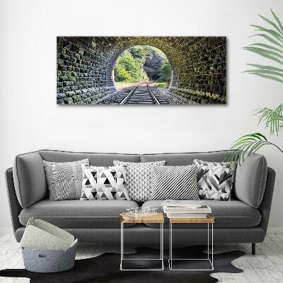 Photo printed on glass Railway tunnel