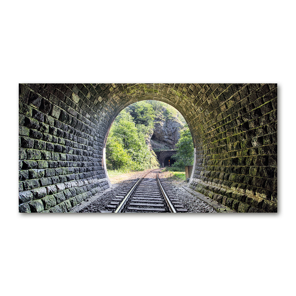 Photo printed on glass Railway tunnel