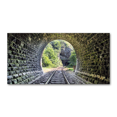 Photo printed on glass Railway tunnel