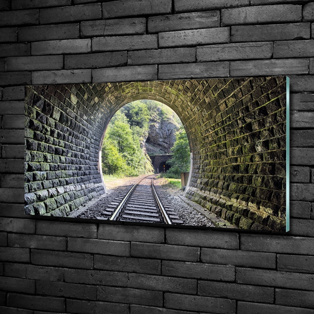 Photo printed on glass Railway tunnel