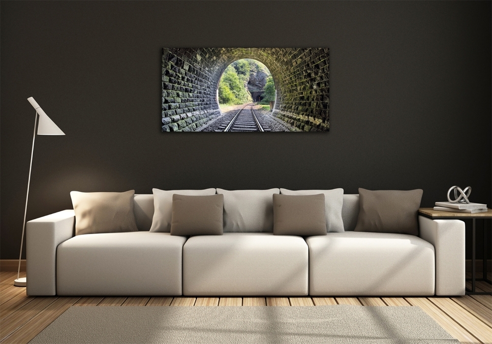 Photo printed on glass Railway tunnel