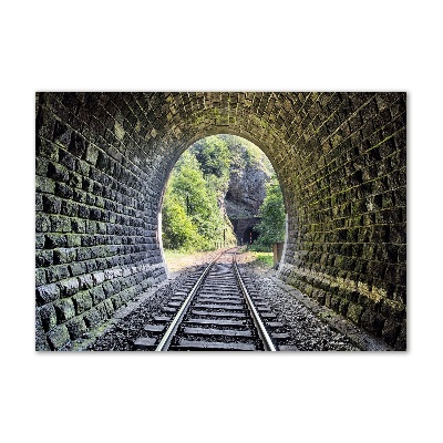 Photo printed on glass Railway tunnel