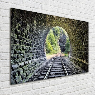 Photo printed on glass Railway tunnel