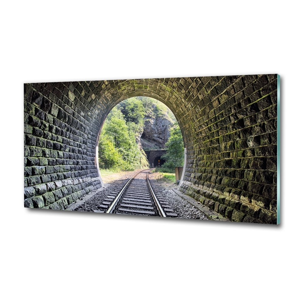 Photo printed on glass Railway tunnel