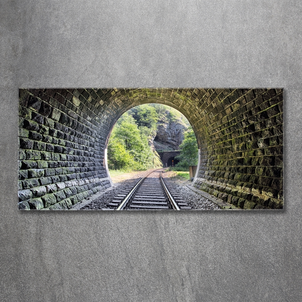 Photo printed on glass Railway tunnel