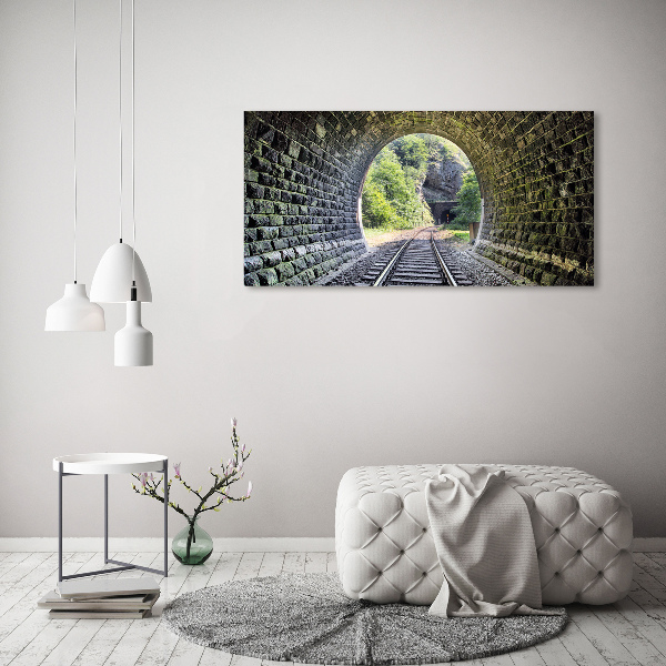 Photo printed on glass Railway tunnel