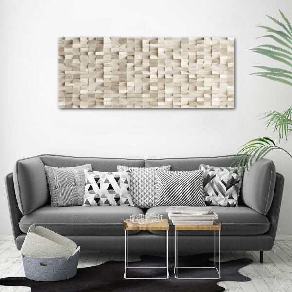 Wall art on glass Wooden cubes